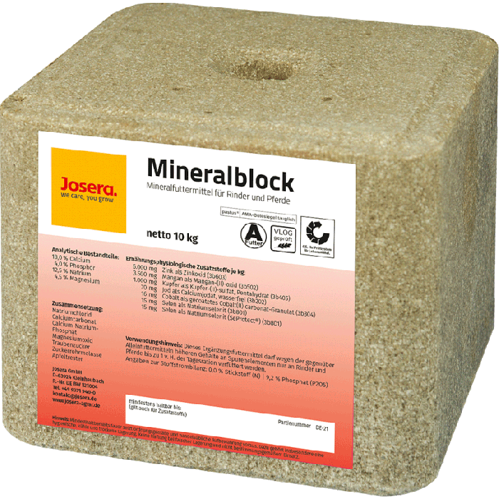 Mineralblock Leckstein für Rinder und Pferde