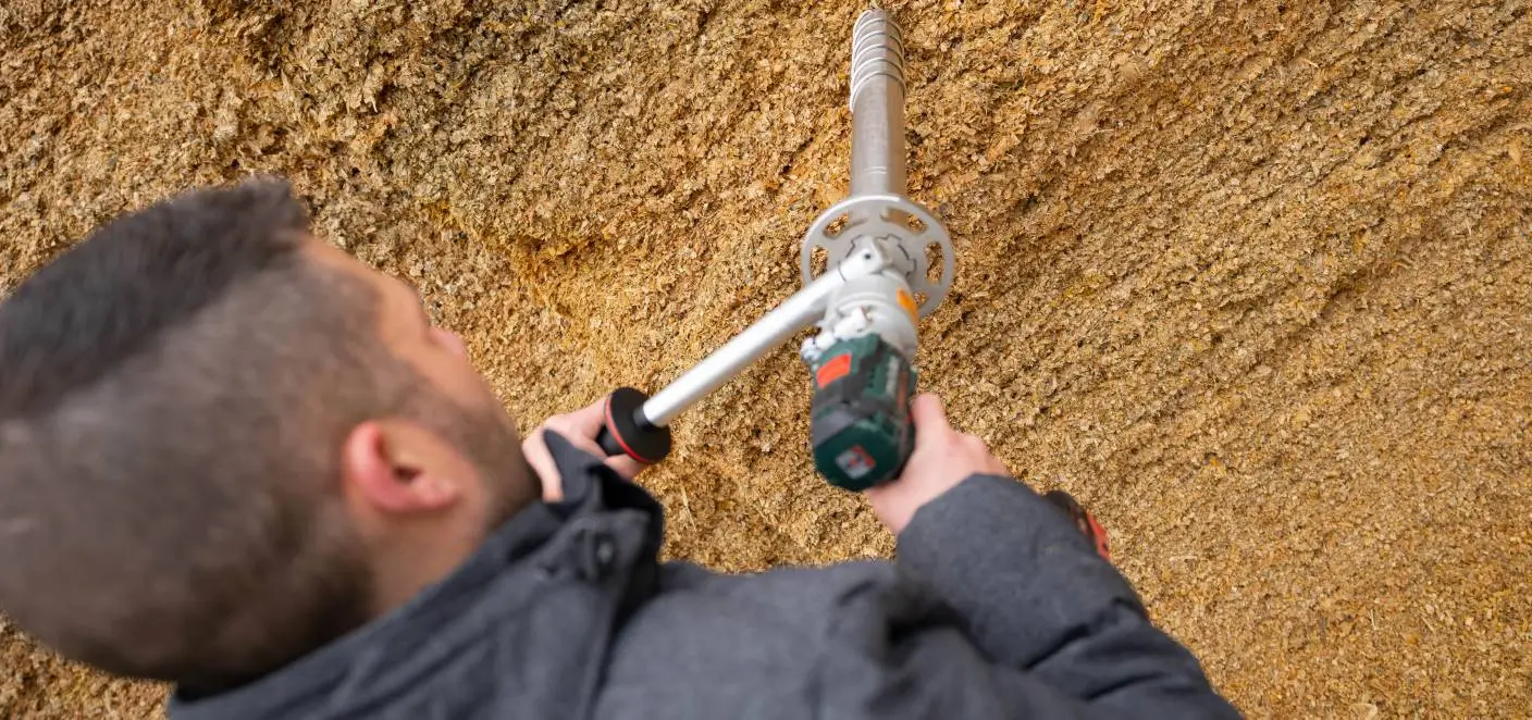 Verdichtung Silo wird gemessen